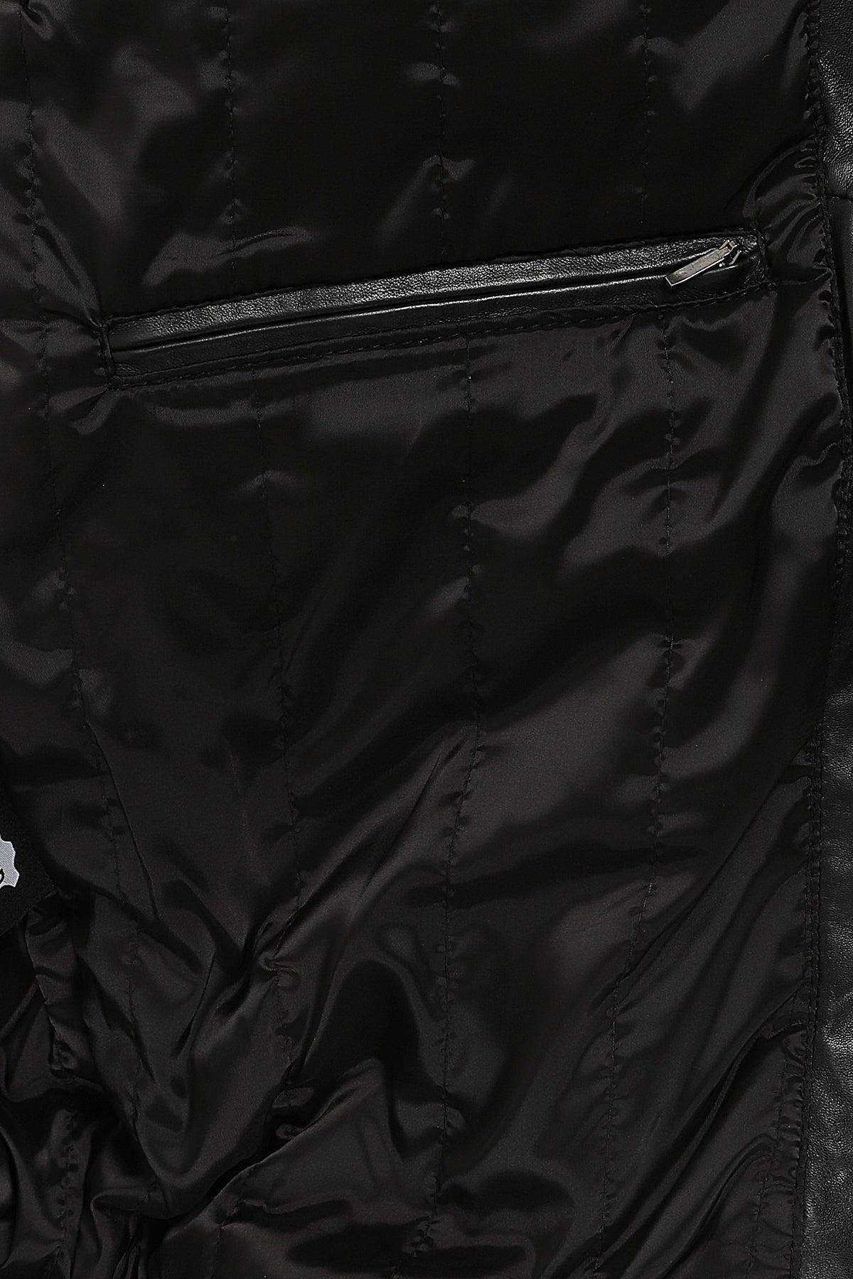 DANNY 638 Premium Nappa Leather Bomber Jacket - Detachable Hood