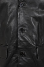 Men's Genuine Nappa Leather 3 Button Blazer Jacket - MICHAEL