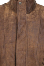 Men's Brown Buff Nappa Leather Classic Blouson Jacket PAUL