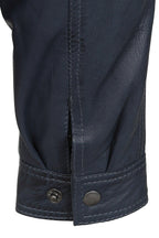 Men's Navy Blue Nappa Leather Blouson Jacket - Classic PAUL