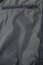 Men's Navy Blue Nappa Leather Blouson Jacket - Classic PAUL