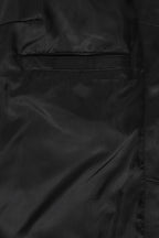 LAURA Women's Genuine Nappa Leather Jacket - Black V-Neck Zip Up