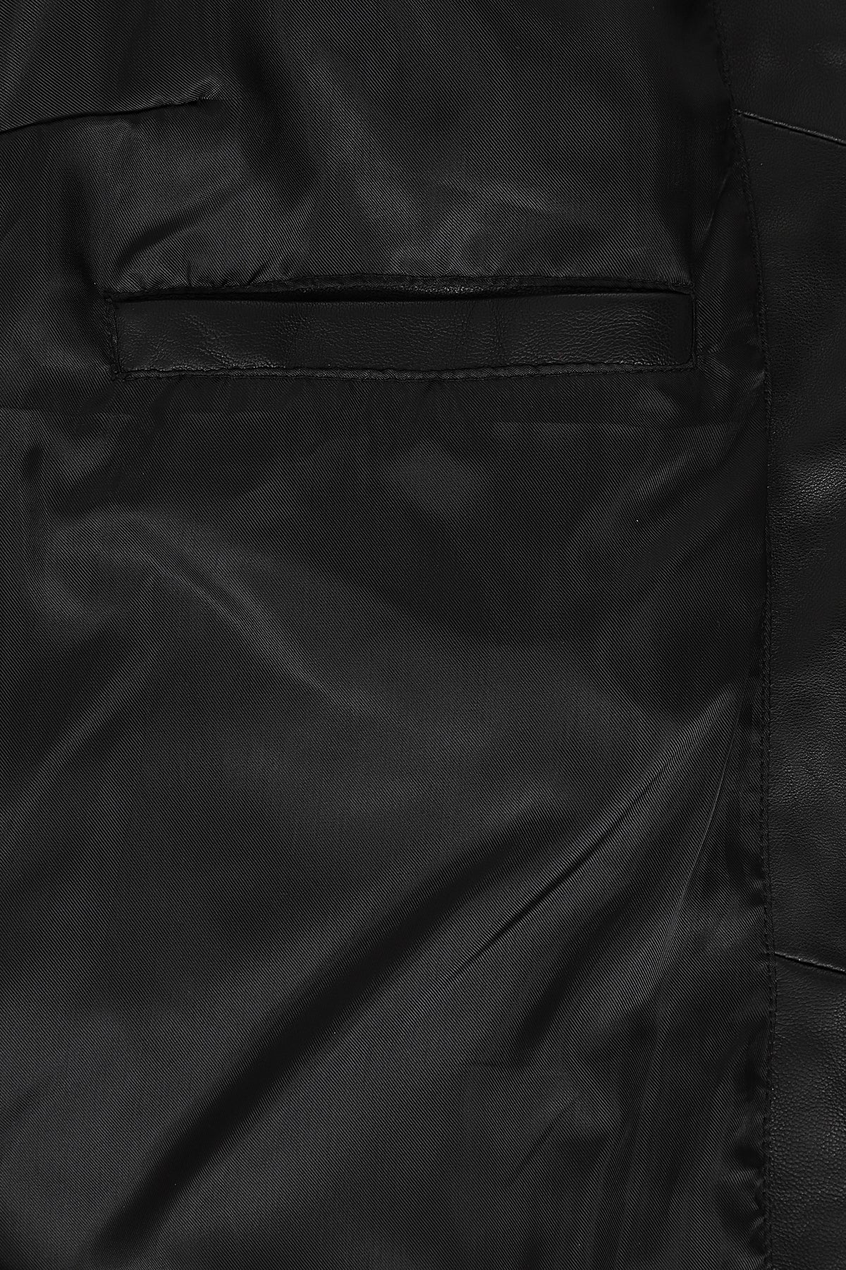 LAURA Women's Genuine Nappa Leather Jacket - Black V-Neck Zip Up