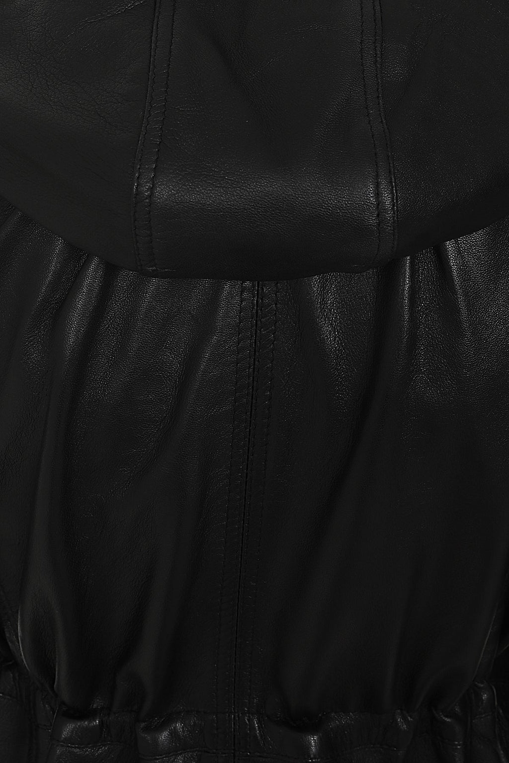 Women's ¾ Length Black Leather Duffle Coat - 'BECKY'