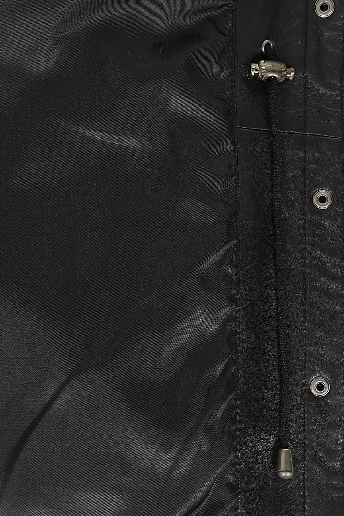 Women's ¾ Length Black Leather Duffle Coat - 'BECKY'