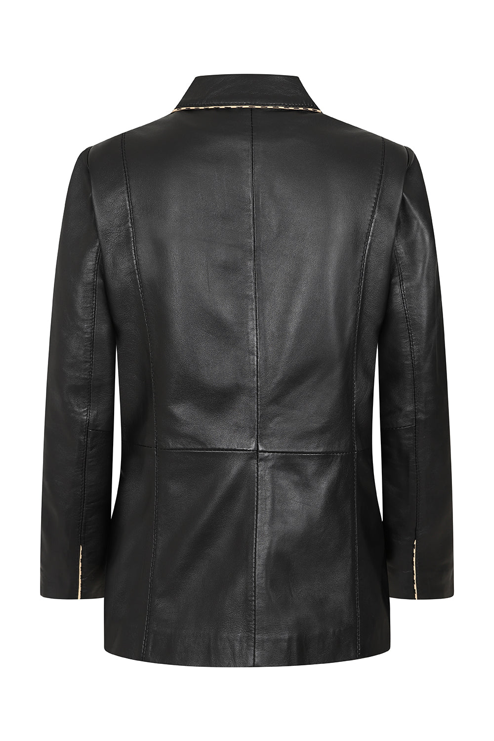 PENNY Genuine Nappa Leather Women's Hip Length Blazer Jacket