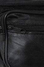 Genuine Nappa Leather Black Bum Bag - Unisex Fanny Pack