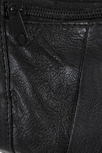 Genuine Nappa Leather Black Bum Bag - Unisex Fanny Pack