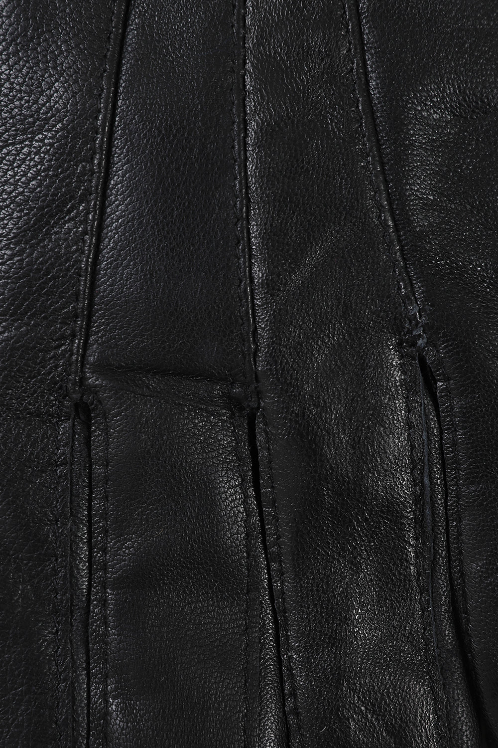Women's Genuine Nappa Leather Gloves Black Fur Cuff Warm Lined