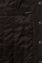 Men's Brown Lamb Nappa Leather Waistcoat TEDDY - Classic Vest