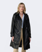 Soho Leather Trench Coat
