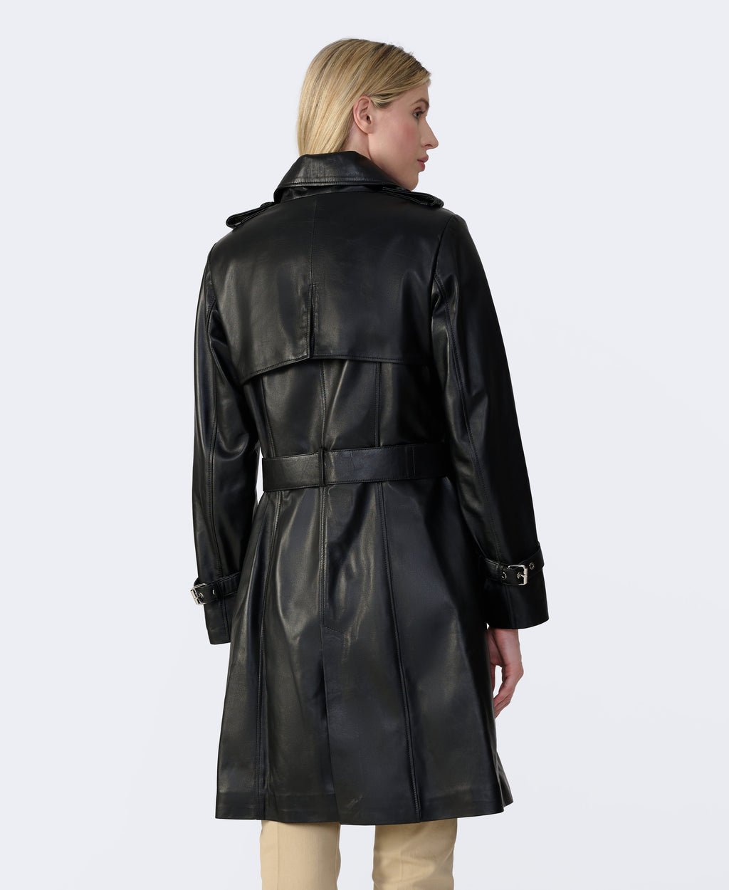 Soho Leather Trench Coat