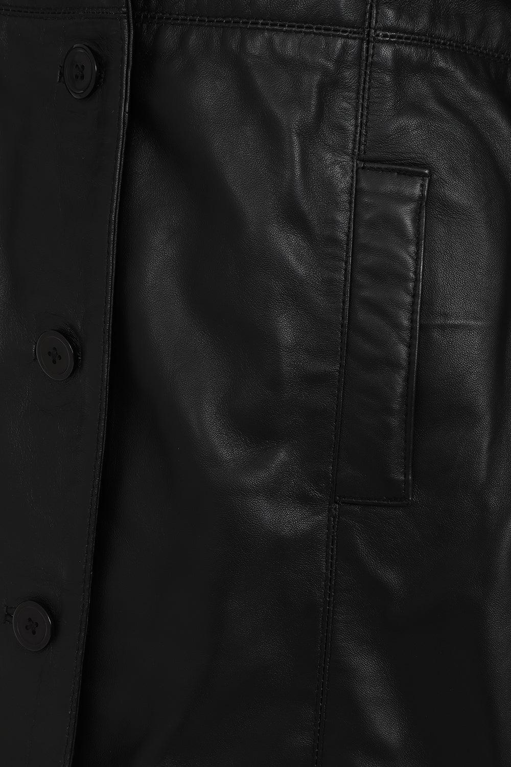 DONNA Macy Women's ¾ Length Lamb Nappa Leather Coat - 3 Colors