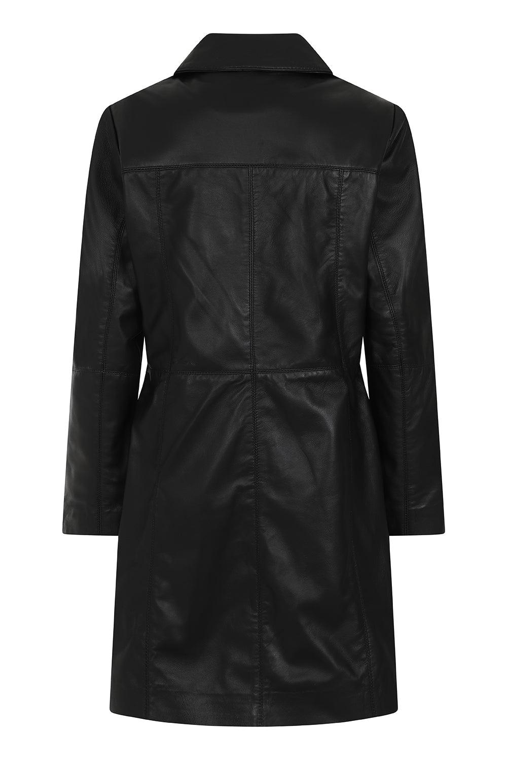 DONNA Macy Women's ¾ Length Lamb Nappa Leather Coat - 3 Colors