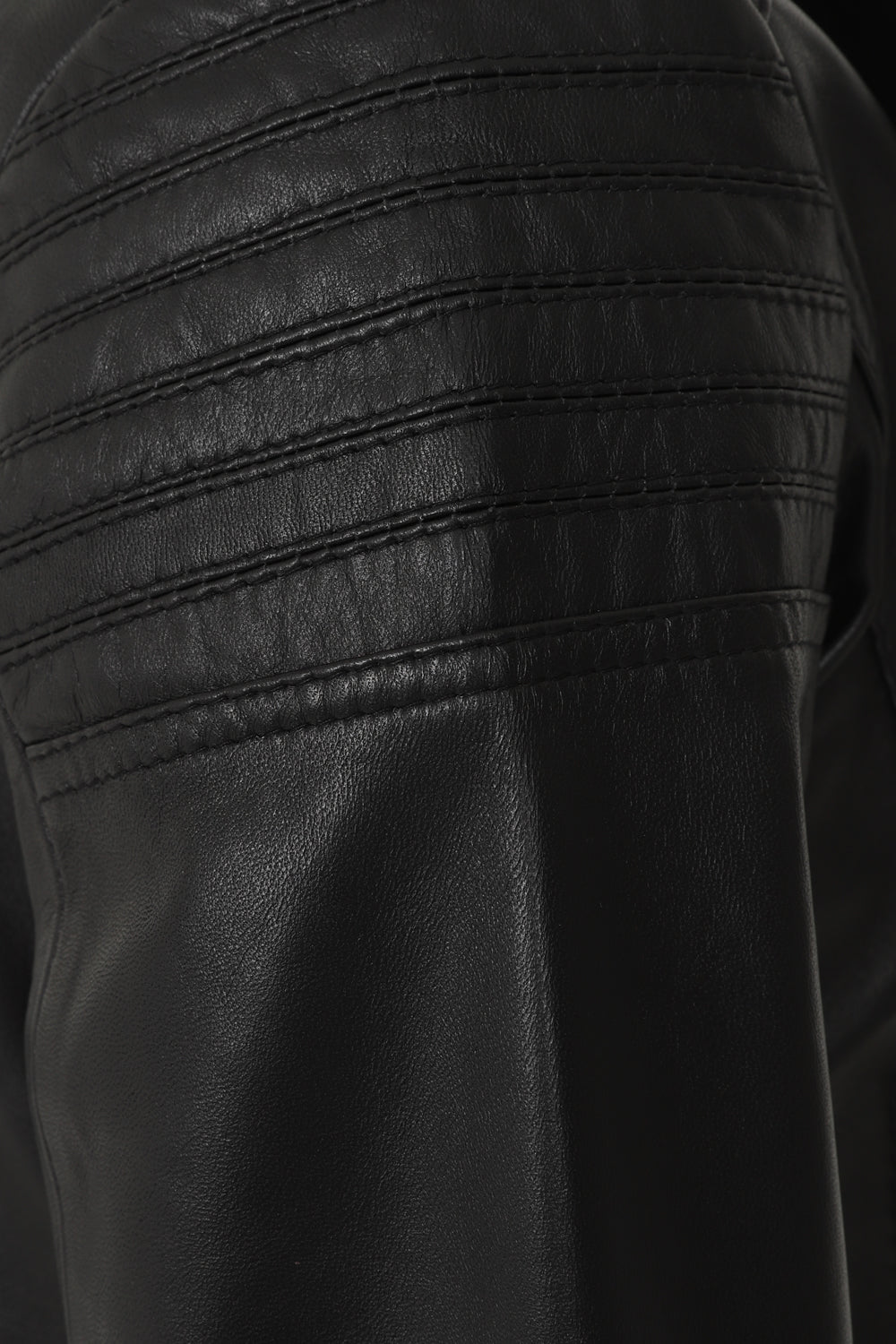 SUZY Women's Genuine Nappa Leather Biker Jacket - Black