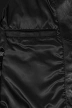 SUZY Women's Genuine Nappa Leather Biker Jacket - Black