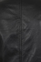 Women's Black Nappa Leather Rock Chic Jacket Red Lining - Tatiana 1