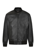 BARRY Men's Classic Black Nappa Leather Bomber Jacket - Luxury