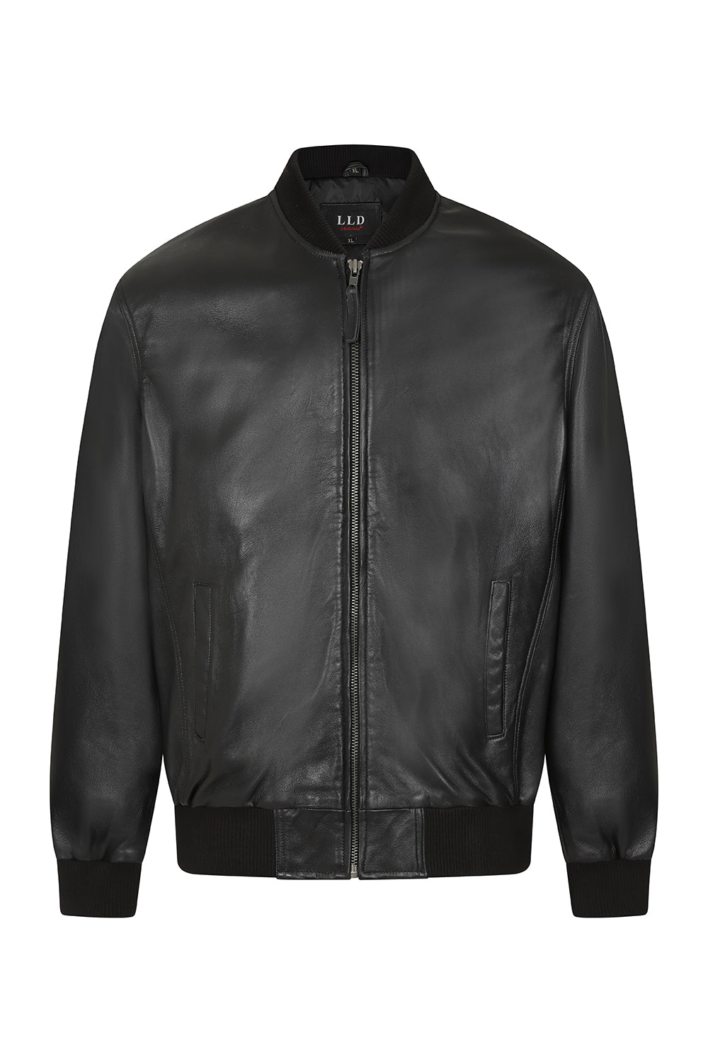BARRY Men's Classic Black Nappa Leather Bomber Jacket - Luxury