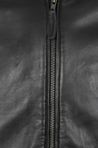 BARRY Men's Classic Black Nappa Leather Bomber Jacket - Luxury