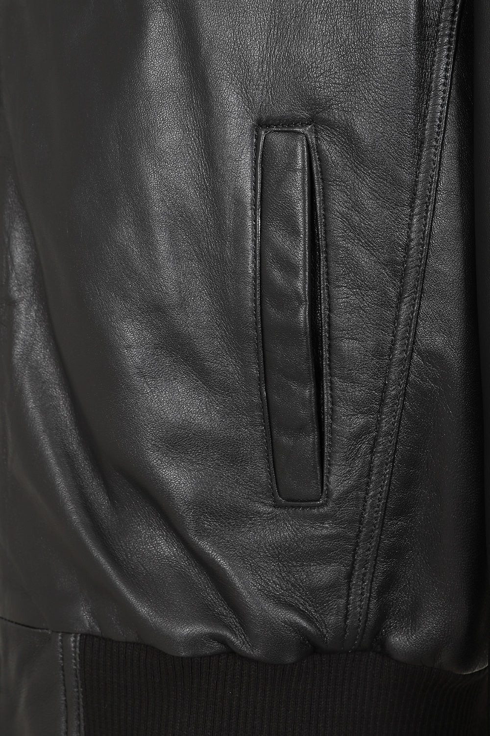 BARRY Men's Classic Black Nappa Leather Bomber Jacket - Luxury