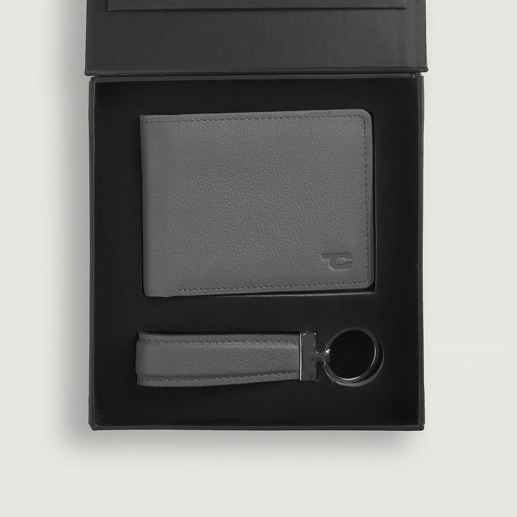 Marvin Grey Leather Gift Set
