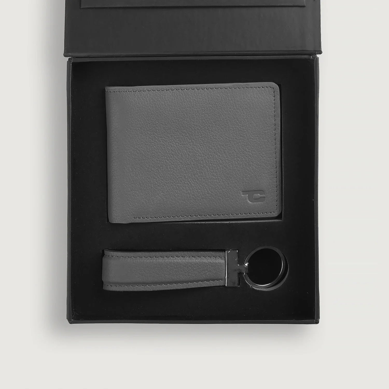 Marvin Grey Leather Gift Set