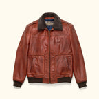 Limited Maverick Leather Bomber Jacket | Buffalo Grain Brown