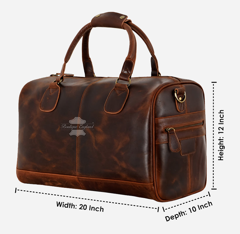 HOLDALL Leather Duffel Bag Weekend Travel & Gym Holdall