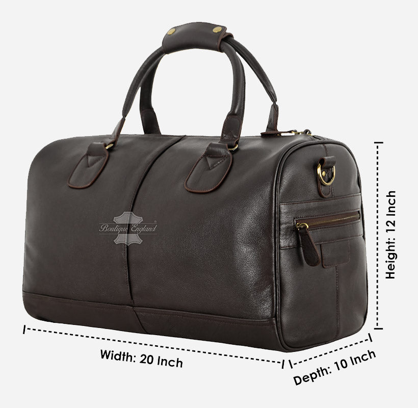 HOLDALL Leather Weekend Duffel Bag Travel Gym Bag
