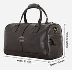 HOLDALL Leather Weekend Duffel Bag Travel Gym Bag