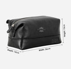 Large Leather Toiletry Bag Black