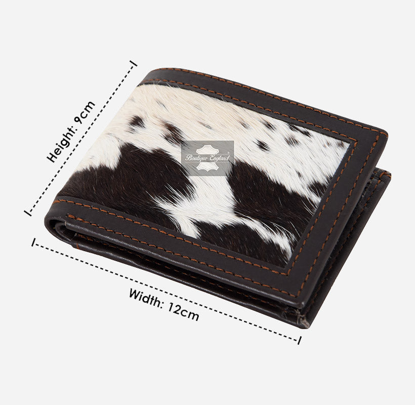 Genuine Hair on Hide Bifold Leather Wallet