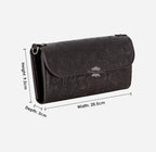 Women Slim Cross Body Bag Clutch Floral Embossed