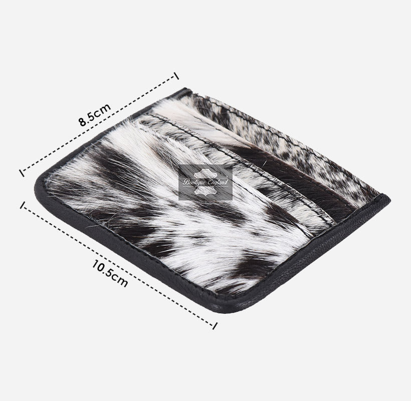 Genuine Hair-On Hide Leather Card Holder