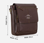 Men's Leather Crossbody Bag Real Leather Shoulder Bag