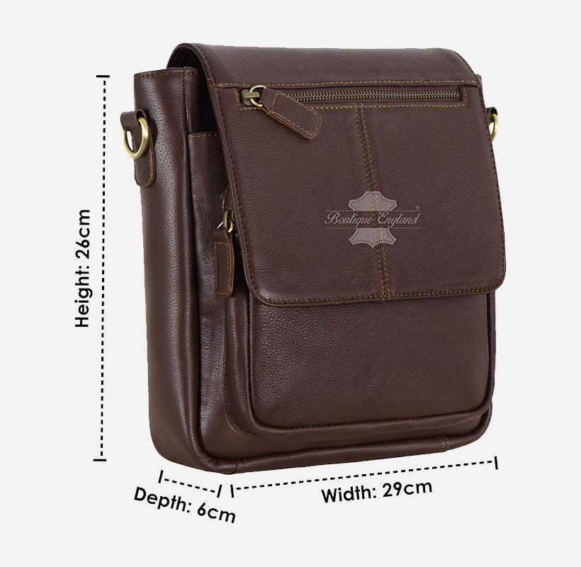 Men's Leather Crossbody Bag Real Leather Shoulder Bag
