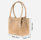 Women’s Suede Bucket Bag Shoulder Tote Handbag