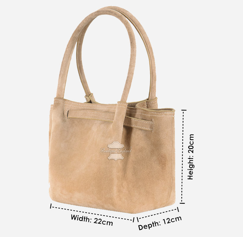 Women’s Suede Bucket Bag Shoulder Tote Handbag