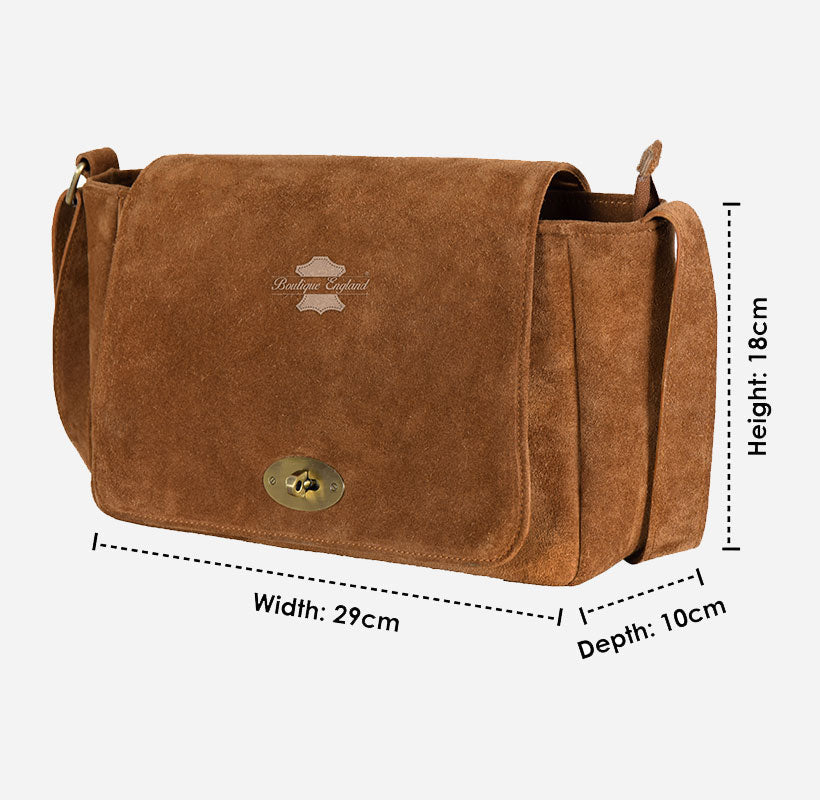 Women Crossbody Messenger Bag Suede Shoulder Bag