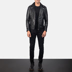 [FS] Noah Black Leather Biker Jacket