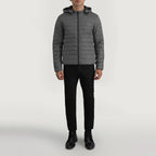 Tyler Grey Hooded Puffer Jacket