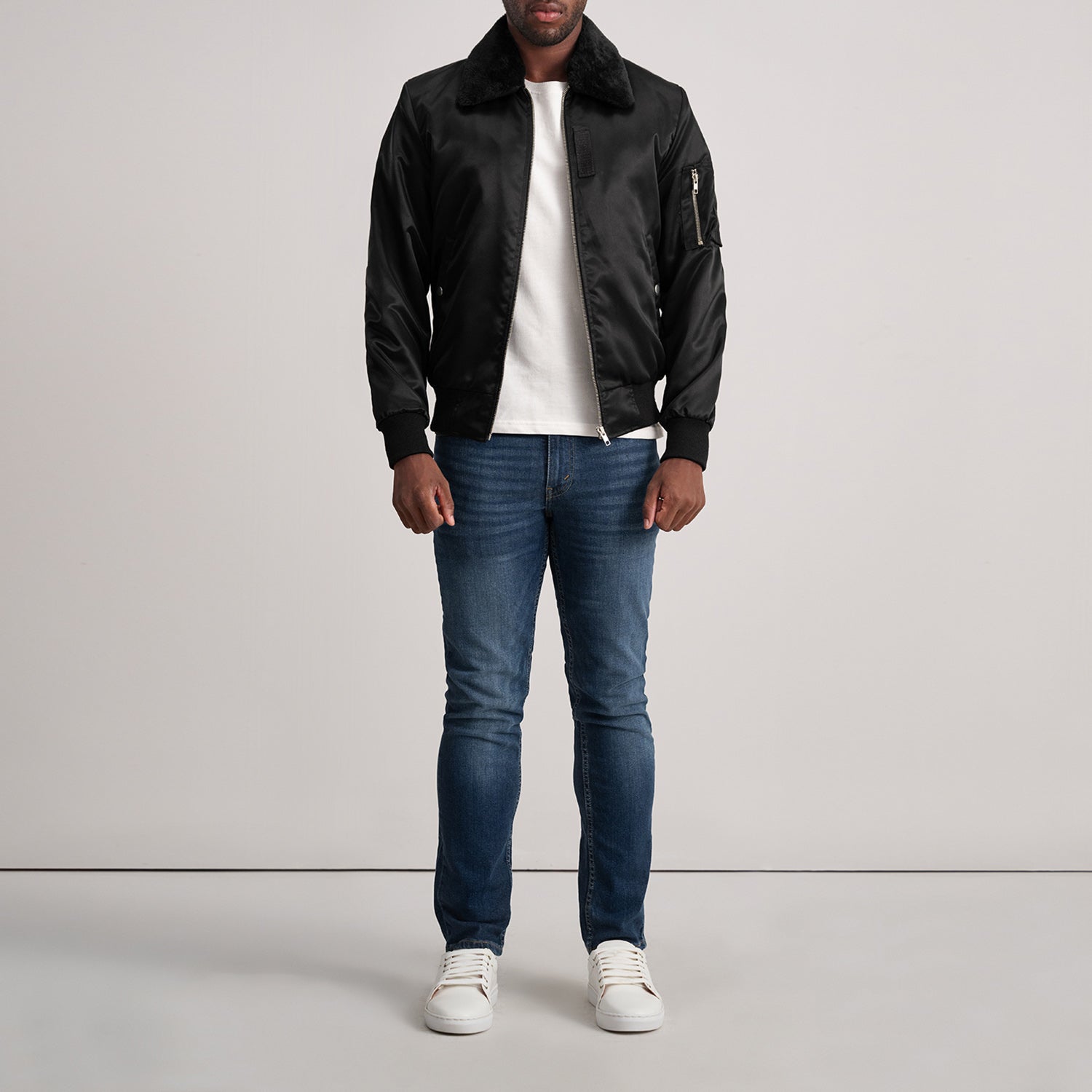 Clyde B-15 Black Bomber Jacket