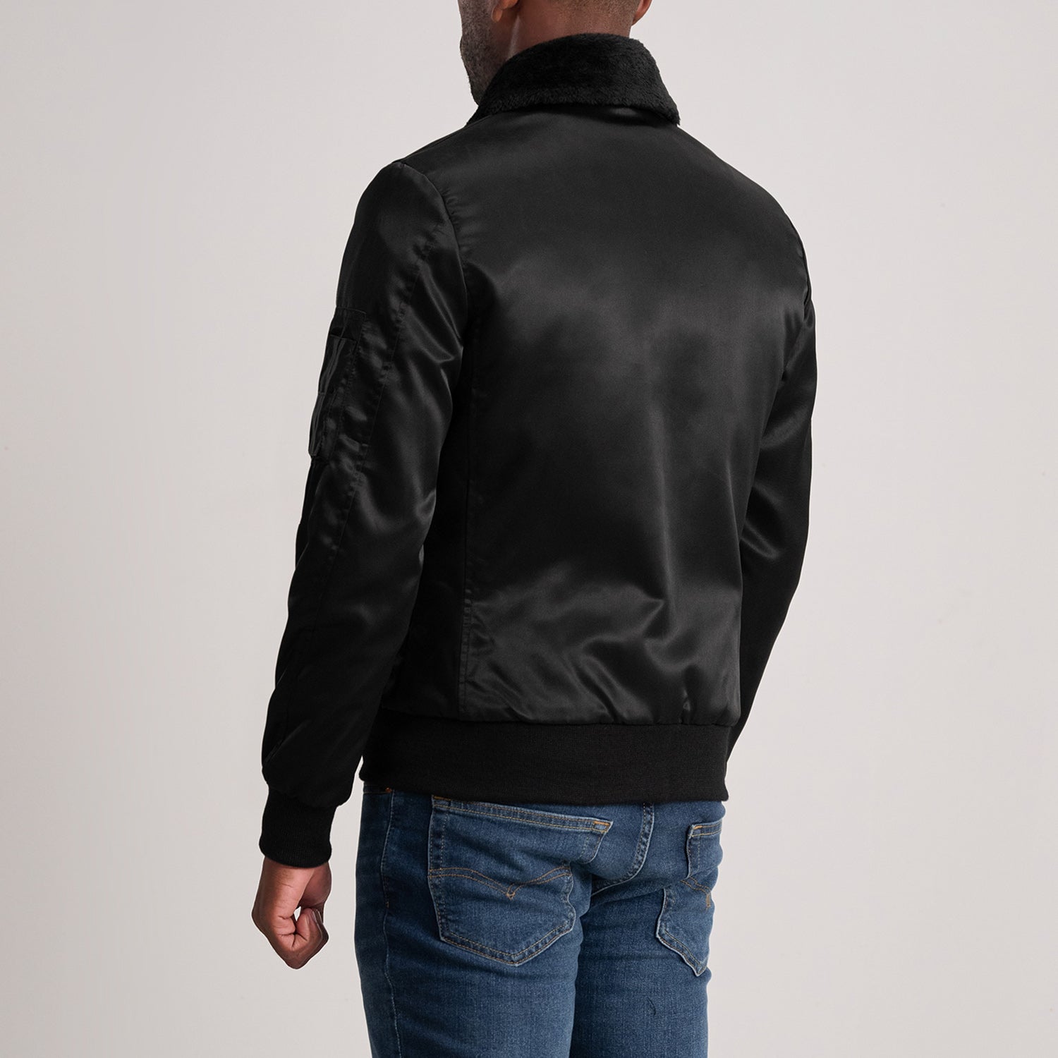 Clyde B-15 Black Bomber Jacket