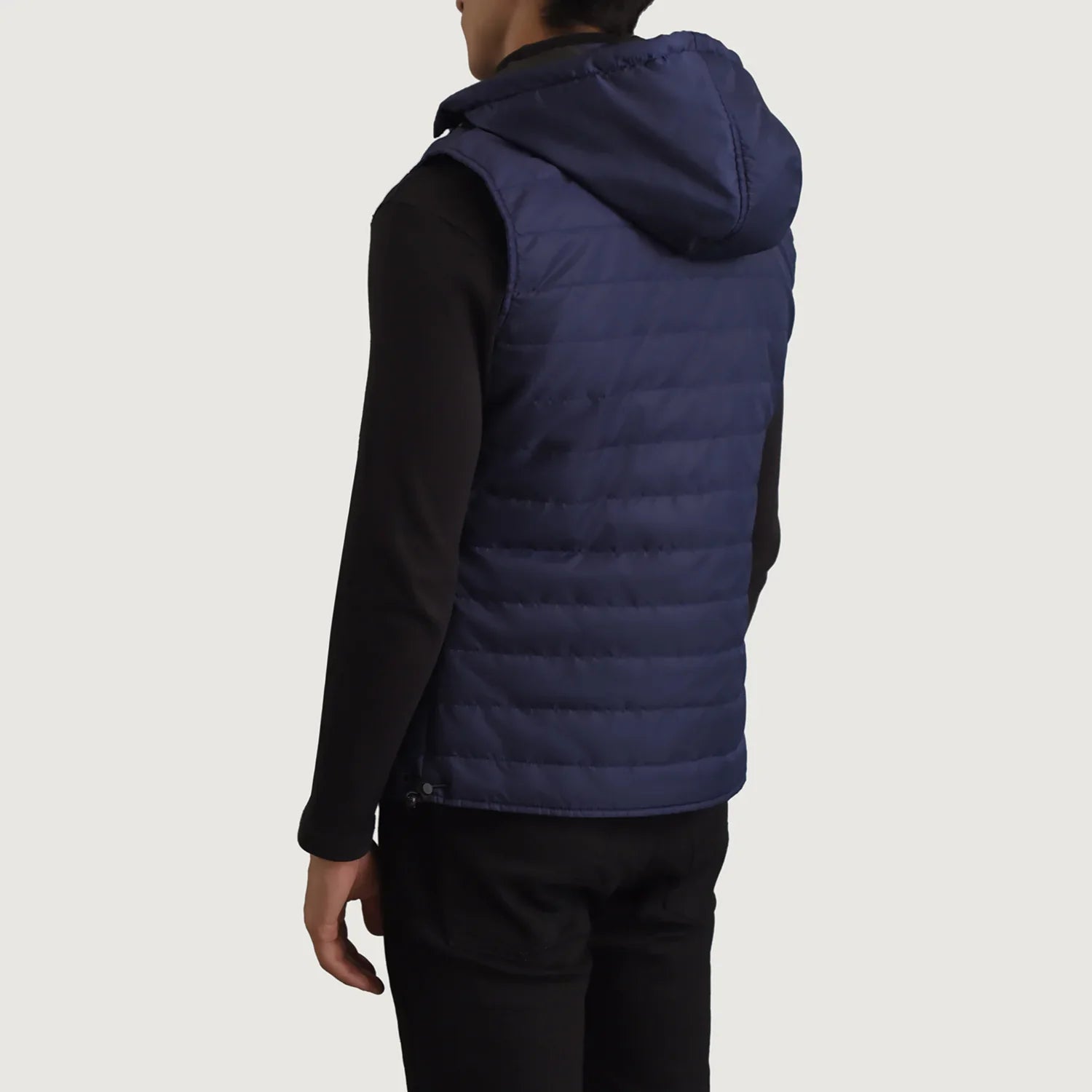 Carlo Blue Hooded Puffer Vest