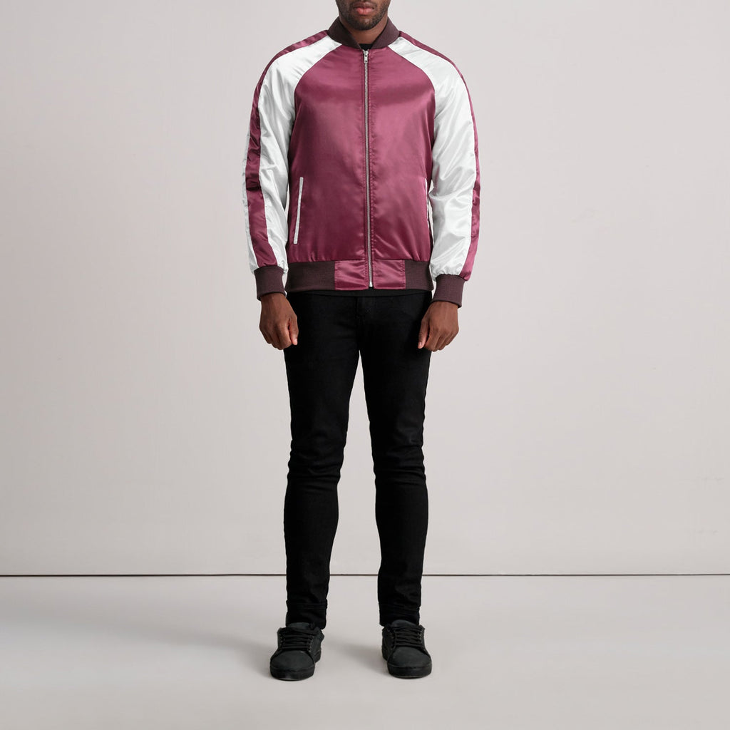 Clarke Maroon Varsity Jacket