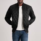 Danson Quilted Black Varsity Jacket
