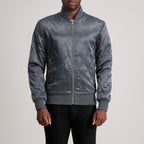 Danson Quilted Grey Varsity Jacket