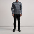 Danson Quilted Grey Varsity Jacket