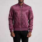 Danson Quilted Maroon Varsity Jacket